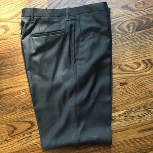men’s flat front charcoal dress pants 32x30